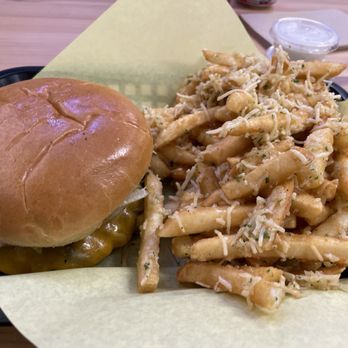 Stuff-It Burgers - Cheeseburger with Parmesan fries. - Burgers Near Me - Kingman, Arizona