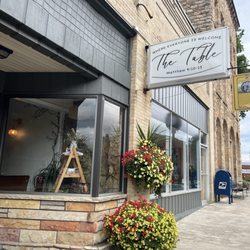 The Table - The front with sign.