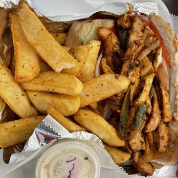 WM Burger Shack & Wings - Buffalo Ranch Chicken Hero and Fries - American Near Me - Bay Shore, New York