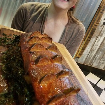 Chicago Culinary Kitchen - Cedar planked whitefish stuffed with cilantro and mangos - Barbeque Near Me - Palatine, Illinois