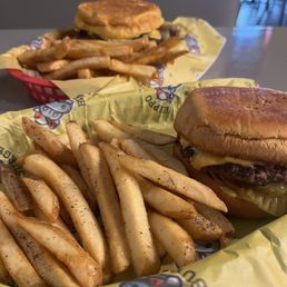 Burgers and fries Burgers and fries