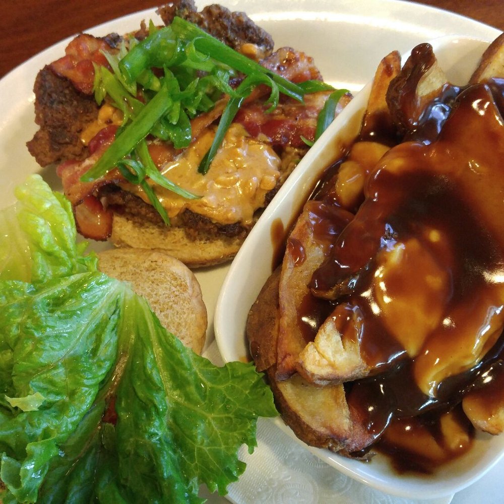 Burger Heaven - Thai Beef Burger with poutine - Burgers Near Me - New Westminster, British Columbia