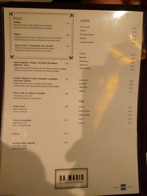 Menu photo 1 Da Mario Istanbul, 34 Menu photo 1 Da Mario Istanbul, 34