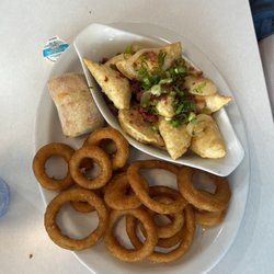 Imperial Diner - Perogies and onion rings