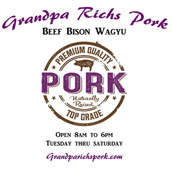 Grandpa Rich's Pork - the logo for the restaurant - Meat Shops Near Me - Topeka, Kansas Grandpa Rich's Pork - the logo for the restaurant - Meat Shops Near Me - Topeka, Kansas