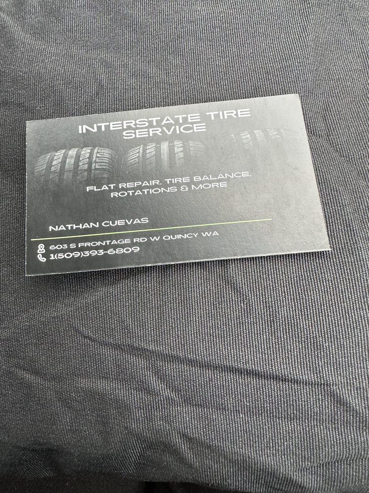 INTERSTATE TIRE SERVICE 603 S Frontage Rd W, Quincy, Washington