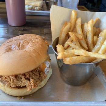 Old City Barbeque - Organic Fried Chicken, buffalo sauce and blue cheese, Fries - Barbeque Near Me - Williamsburg, Virginia Old City Barbeque - Organic Fried Chicken, buffalo sauce and blue cheese, Fries - Barbeque Near Me - Williamsburg, Virginia
