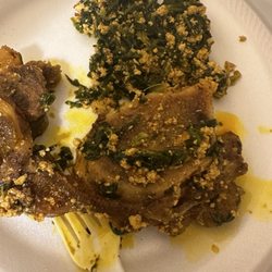 Tonge's Taste - Egusi soup with big bone.