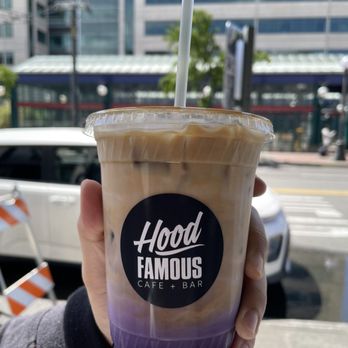 Hood Famous - Ube Latte (iced) - Cafes Near Me - Seattle, Washington Hood Famous - Ube Latte (iced) - Cafes Near Me - Seattle, Washington