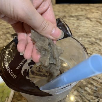 Half & Half Tea Express - Disgusting plastics grass jelly!!! - Coffee & Tea Near Me - Rowland Heights, California