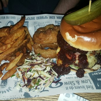 The Red Bar & Grill - The Works burger..... yeAh,  another man sized portion - American Near Me - Nottinghamshire, NTT