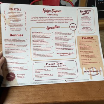 Ruby Slipper Mobile - Another side of the menu. - Breakfast & Brunch Near Me - Mobile, Alabama