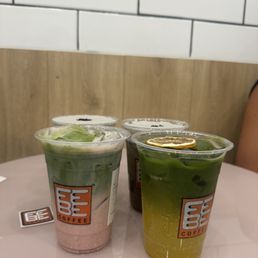 Red Bean Matcha, Yuzu Matcha, Black Sesame Hojicha Red Bean Matcha, Yuzu Matcha, Black Sesame Hojicha