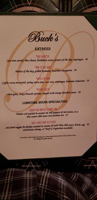 Menu photo 4 Buck's Restaurant & Bar Louisville, KY Menu photo 4 Buck's Restaurant & Bar Louisville, KY