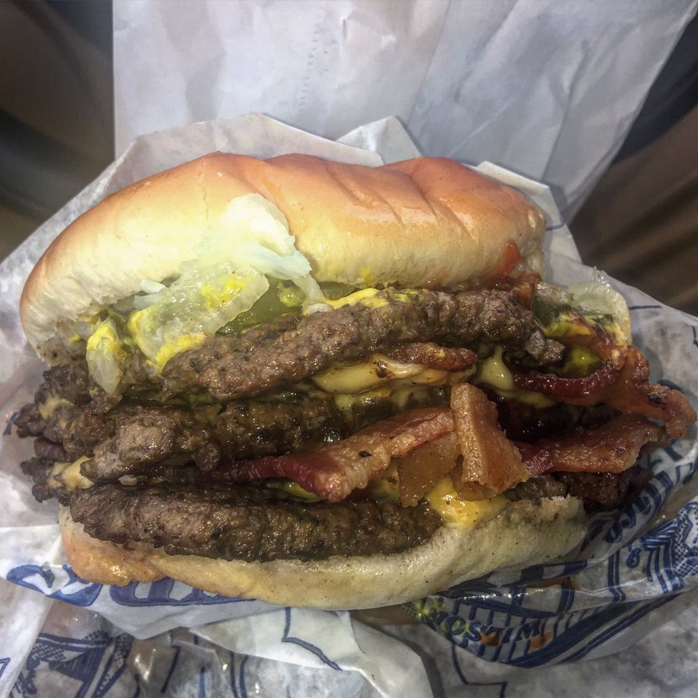 Triple cheeseburger Triple cheeseburger