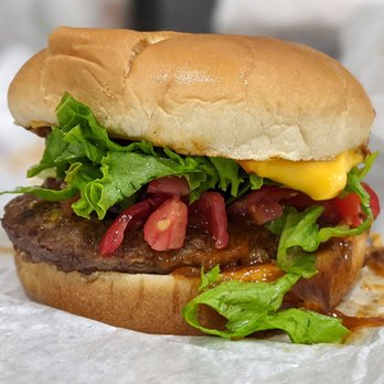 Wienerschnitzel - Chili Cheese Burger, we added the lettuce and tomatoes at home - Fast Food Near Me - Fremont, California Wienerschnitzel - Chili Cheese Burger, we added the lettuce and tomatoes at home - Fast Food Near Me - Fremont, California