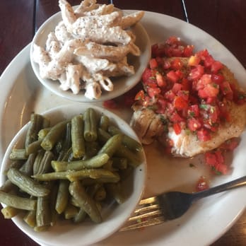 Main Street Tavern - Spring Chicken with pasta salad and green beans - American Near Me - Montevallo, Alabama Main Street Tavern - Spring Chicken with pasta salad and green beans - American Near Me - Montevallo, Alabama