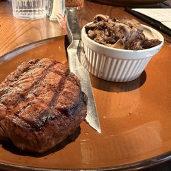 Legacy Chophouse - 8oz filet with sautéed mushrooms