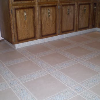 Jordans Flooring - kitchen - see how they lined up the squares even under the cabinets? Amazing! - Flooring Near Me - Calgary, Alberta