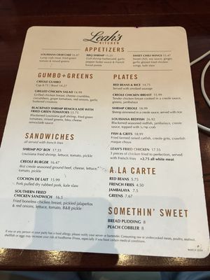 Menu photo 7 Leah's Kitchen Kenner, LA