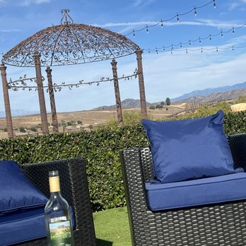 Churon Winery - Us just chilling outside - Wineries Near Me - Temecula, California