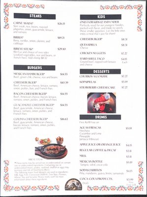 Menu photo 3 Colima Denver, CO