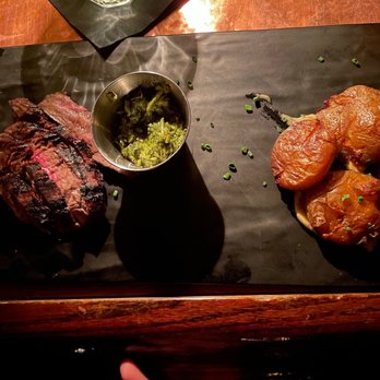 The Blind Rabbit - Stake Frites, 8oz Wagyu, duck fat potatoes, aioli sauce. - Cocktail Bars Near Me - Anaheim, California