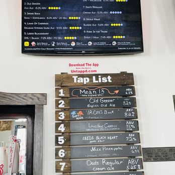 13th Child Brewery - menus on the wall - Breweries Near Me - Monroe Township, New Jersey