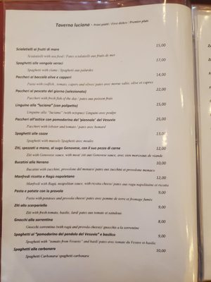Menu photo 2 Taverna Luciana Naples, NA