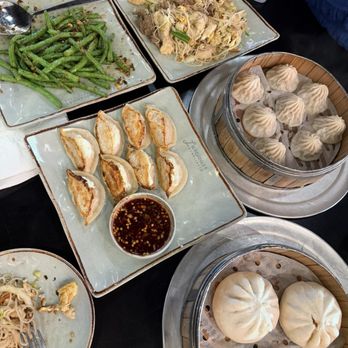 Luscious Dumplings - String beans, pan fried pork dumplings , rice combination noodles, D19 Pork Bun, D8. Pork Soup Dumplings - Chinese Near Me - San Antonio, Texas
