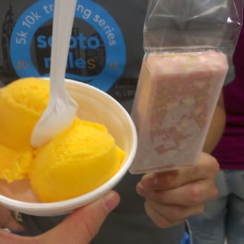 Diamonds Ice Cream - mango sorbet and a guava paleta - Ice Cream & Frozen Yogurt Near Me - Columbus, Ohio Diamonds Ice Cream - mango sorbet and a guava paleta - Ice Cream & Frozen Yogurt Near Me - Columbus, Ohio