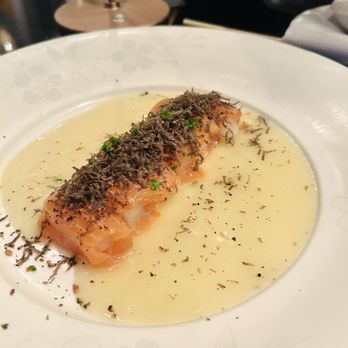 Nobu Dallas - Salmon Nashi Pear Truffle - Japanese Near Me - Dallas, Texas Nobu Dallas - Salmon Nashi Pear Truffle - Japanese Near Me - Dallas, Texas