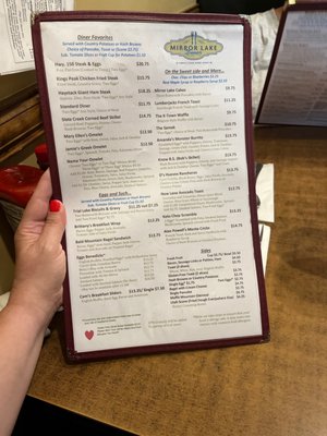 Menu photo 2 Mirror Lake Diner Kamas, UT
