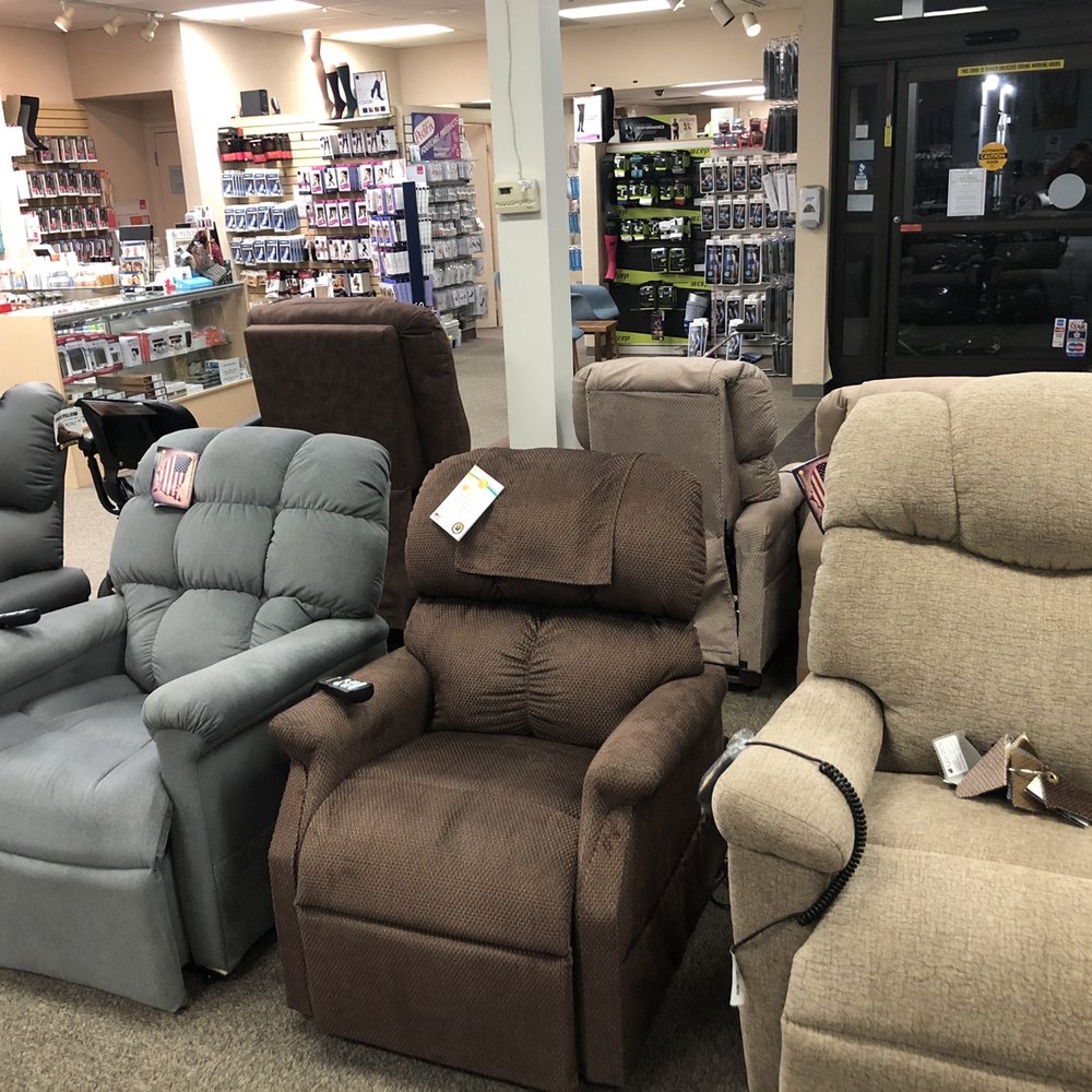 Bischoff's Mobility Solutions - Comfy recliner/lift chairs in showroom to try. Some have massage function and adjustable lumbar/headrest. - Medical Supplies Near Me - Campbell, California Bischoff's Mobility Solutions - Comfy recliner/lift chairs in showroom to try. Some have massage function and adjustable lumbar/headrest. - Medical Supplies Near Me - Campbell, California
