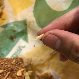 Extremely hard object in my sandwich, possibly bone? Extremely hard object in my sandwich, possibly bone?