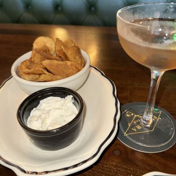 Riviera Bar - Chips pared with an Old Fashioned - Wine Bars Near Me - Santa Barbara, California