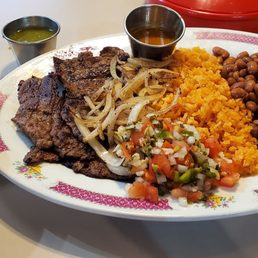 Carne asada with a side of guacamole