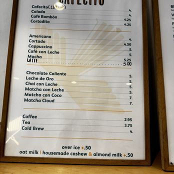 Cafecito - Menu - Coffee & Tea Near Me - New York, New York