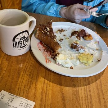 The Hub Cafe - Remains of French toast and coffee. - Cafes Near Me - Lincoln, Nebraska The Hub Cafe - Remains of French toast and coffee. - Cafes Near Me - Lincoln, Nebraska