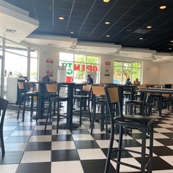 Baja Fresh - Great place. With a lot of sitting area indoors and outdoors