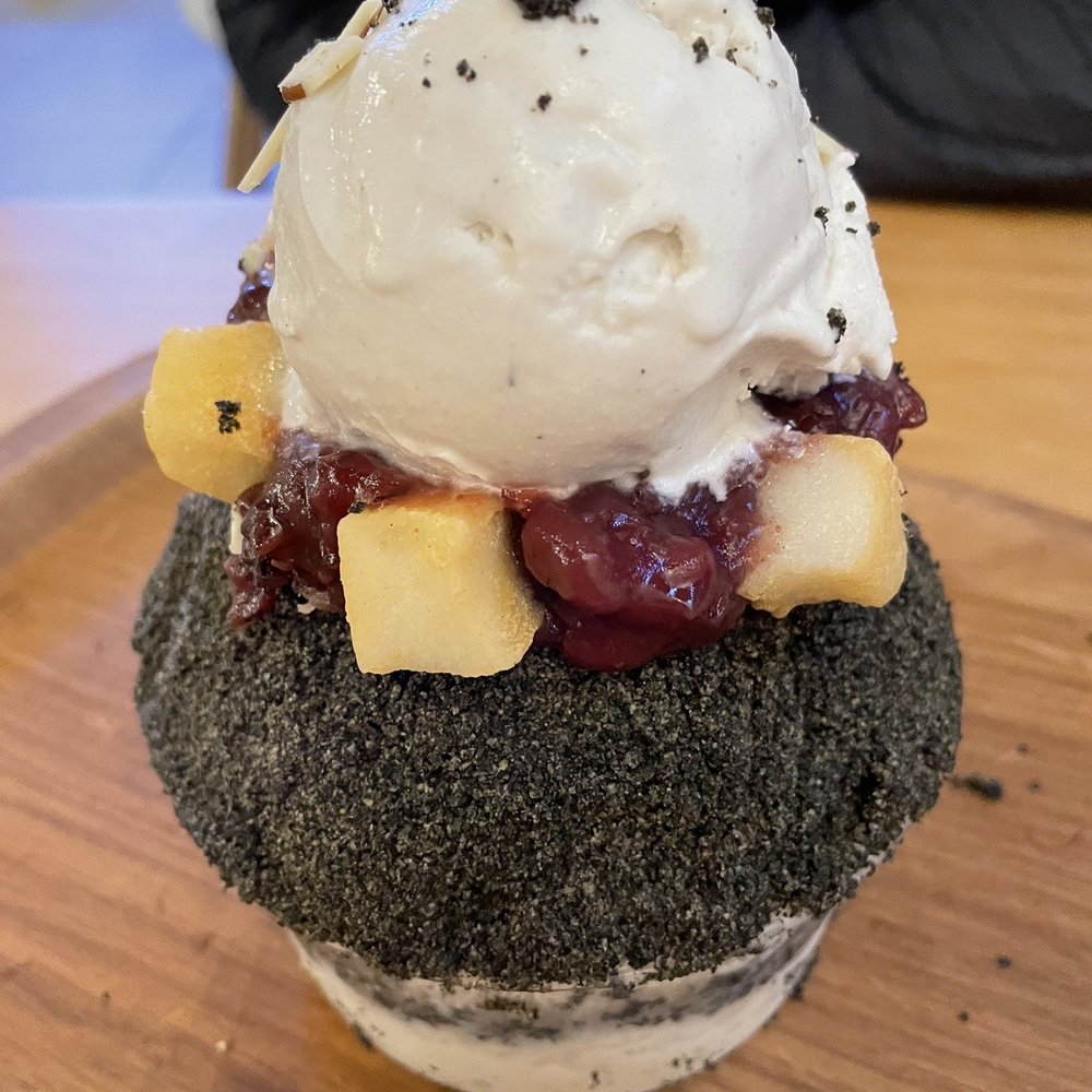 Snowy Village - Non-Dairy Black Sesame - Shaved Ice Near Me - Seattle, Washington Snowy Village - Non-Dairy Black Sesame - Shaved Ice Near Me - Seattle, Washington