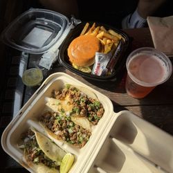 Port 27 - Carne Asada Tacos with onion, cilantro, and a side of lime