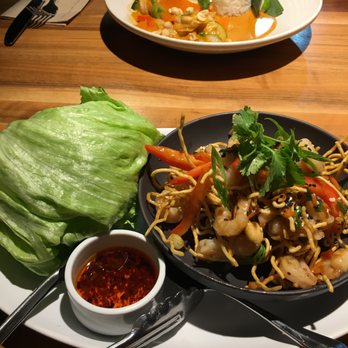 JOEY Markville - Bottom: Lettuce Wraps w/ Shrimp Top: Panang Curry Bowl - Canadian (New) Near Me - Markham, Ontario