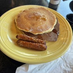 Two Pancakes with Side Sausage Two Pancakes with Side Sausage