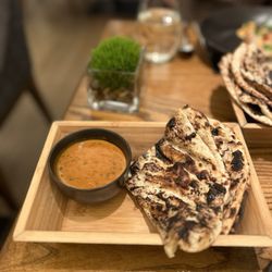Indian Accent - Black garlic naan