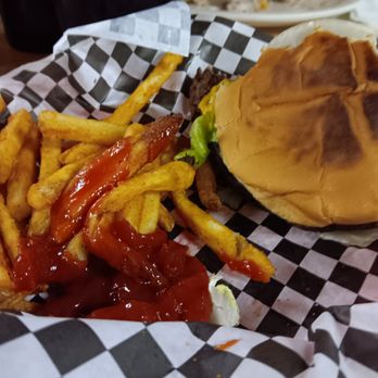 Honey Hole Cafe - Cheeseburger and fries. - American Near Me - Marshall, Texas