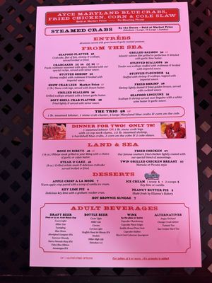 Menu photo 5 Assateague Crab House Berlin, MD