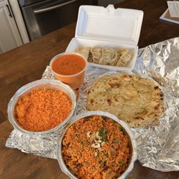 Tikka Masala, Lamb Biryani, Garlic Naan, Chicken Momo