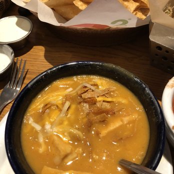 Chili's - Chicken tortilla soup.. hot fresh and gooey cheese inside! - Tex-Mex Near Me - Moreno Valley, California
