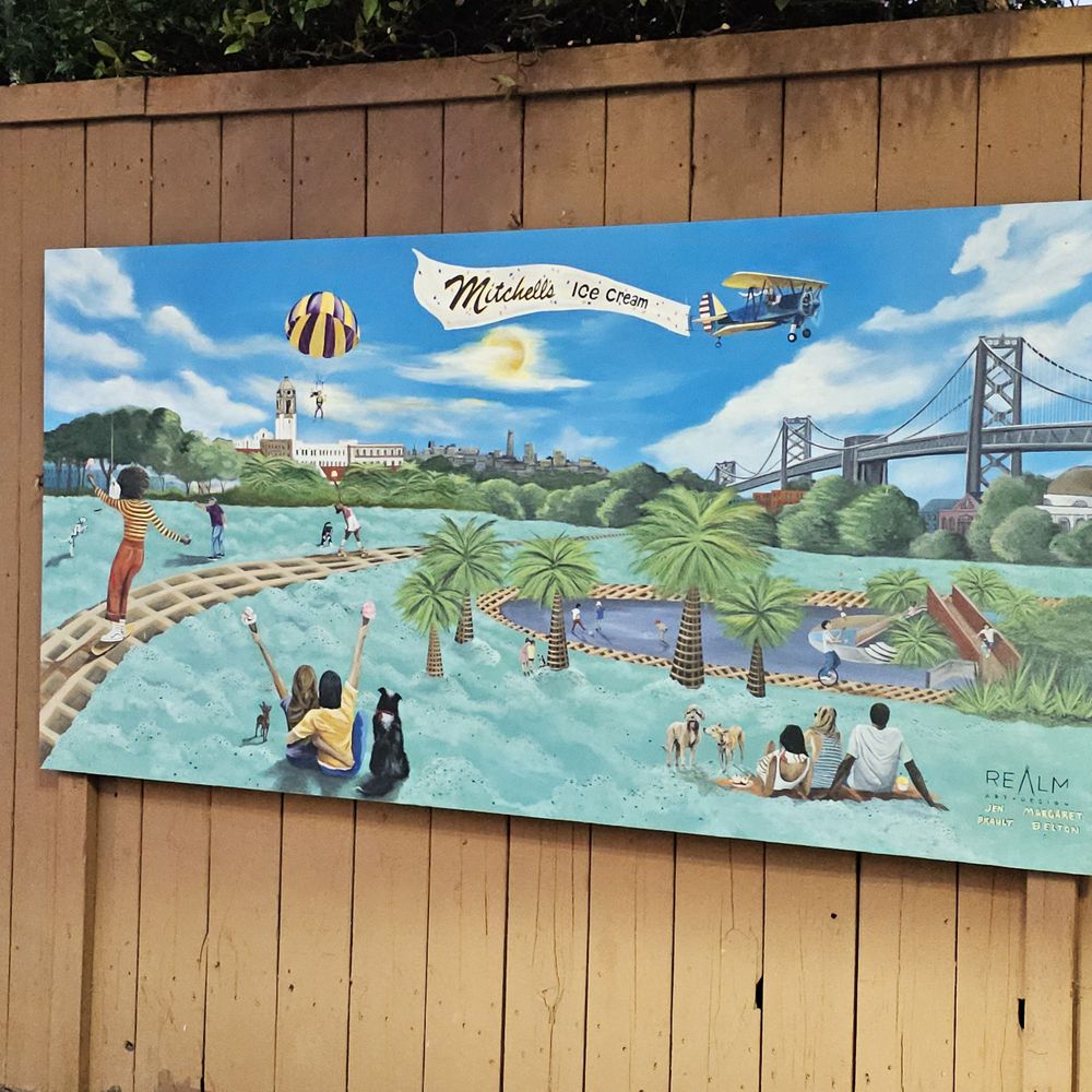 Mitchells Ice Cream - Mural from the parking lot - Ice Cream & Frozen Yogurt Near Me - San Francisco, California Mitchells Ice Cream - Mural from the parking lot - Ice Cream & Frozen Yogurt Near Me - San Francisco, California